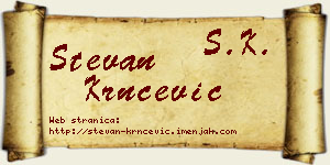 Stevan Krnčević vizit kartica